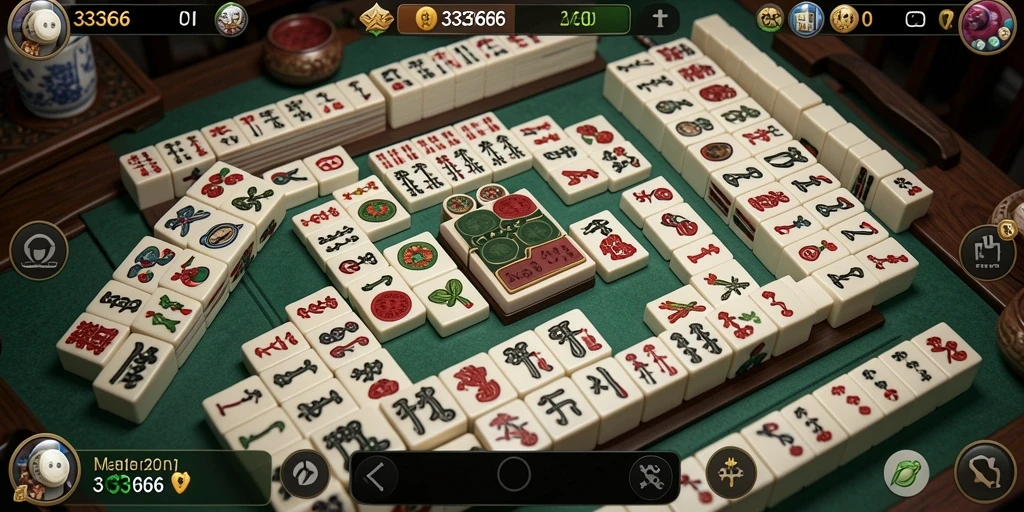 Tampilan gameplay menarik dari game Mahjong 333666.