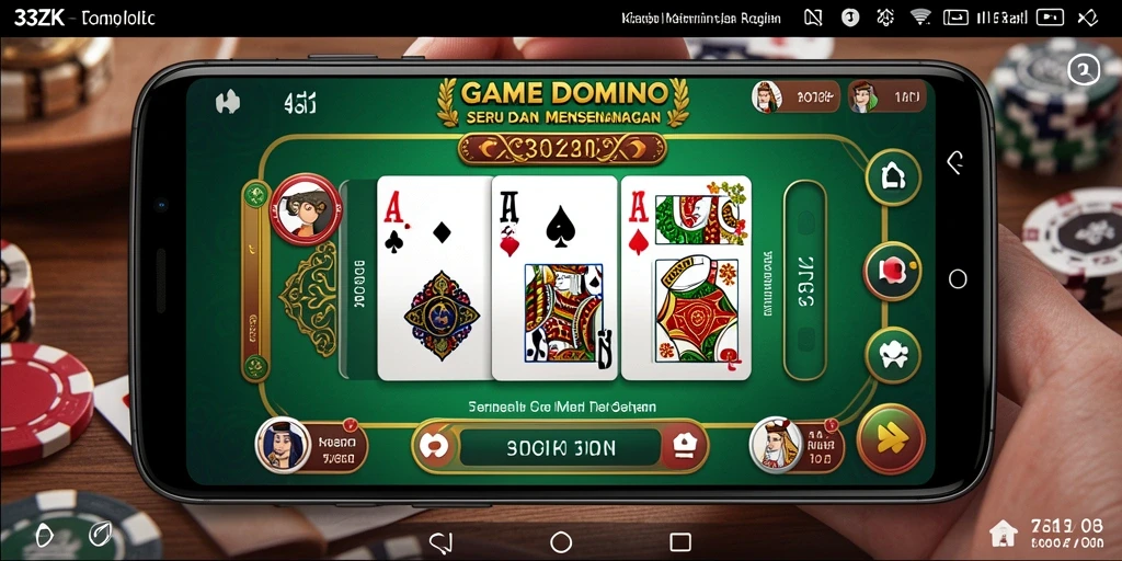Gameplay seru Domino di aplikasi 33ZK.