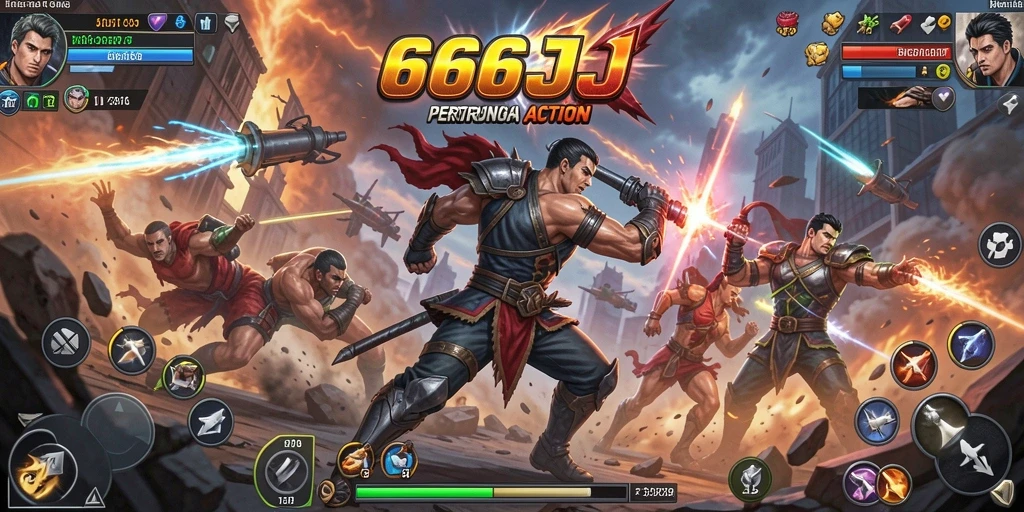 Gameplay seru dari 666J dengan pertempuran action yang mendebarkan.