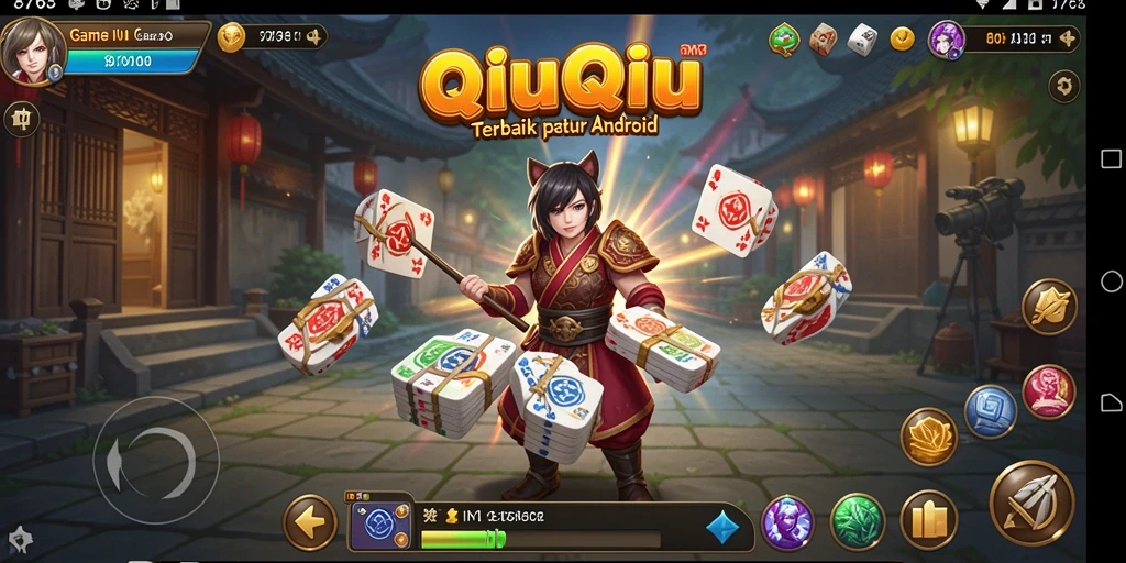 Tampilan gameplay mendebarkan dari game QiuQiu 8768.