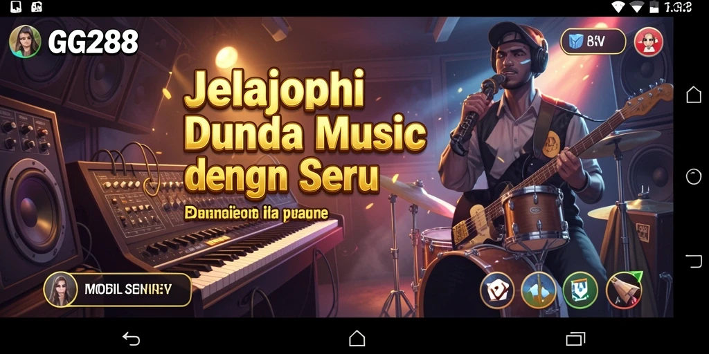Tangkapan layar menunjukkan pemain menikmati gameplay musik yang seru.