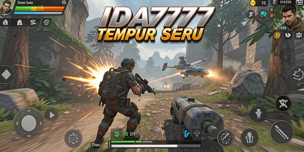 Screenshot IDA777 menunjukkan aksi tempur seru dalam game TPS.