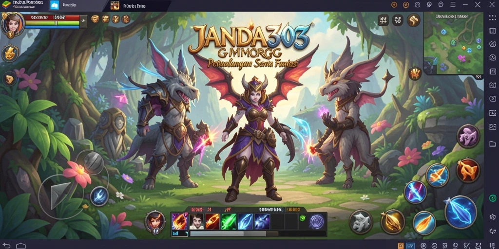 Screenshot gameplay JANDA303 menampilkan pertarungan seru dan grafis yang memukau.