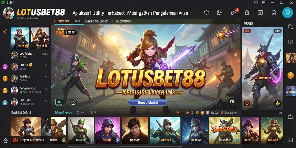 Tampilan antarmuka LOTUSBET88 yang fungsional dan menarik.