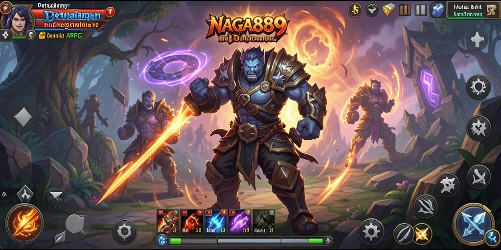 Tampilan gameplay dinamis dari NAGA889 yang menegangkan.