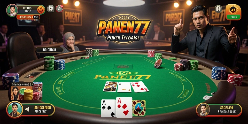 Tampilan menarik dari gameplay Poker di PANEN77