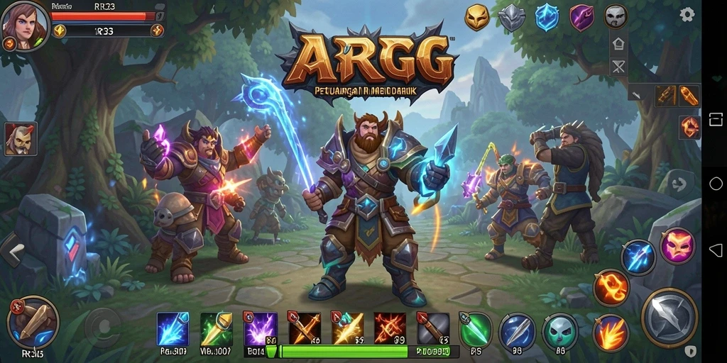 Gameplay seru di RR33 dengan pertarungan ARPG yang intens.