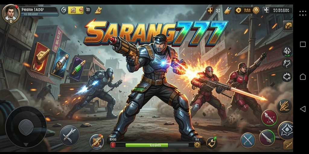 Tangkapan layar SARANG777 menampilkan aksi pertarungan seru dan grafis memukau.