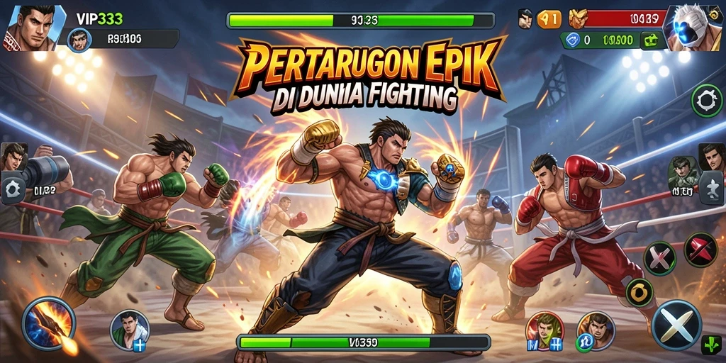 Tampilan gameplay Fighting yang intens dan seru.